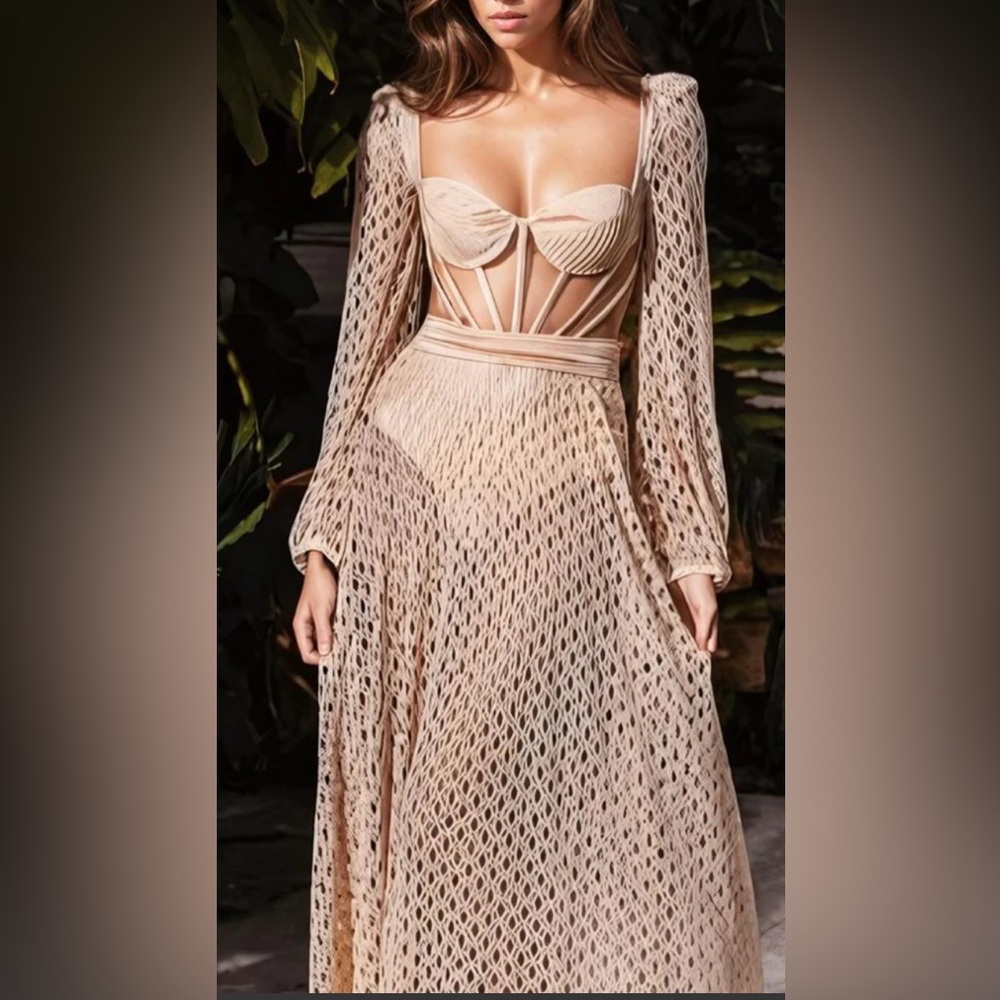 Patbo Inspired Monstera Crochet Dress